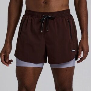 Bandit - MEN'S VENTO NEXT GEN 2-IN-1 RUN SHORT - CACAO